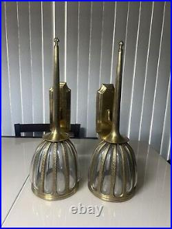 Vintage Bombay Company Brass Wall Sconce Set Of 2 Candle Holder Read Free Ship