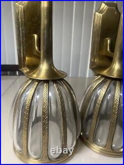 Vintage Bombay Company Brass Wall Sconce Set Of 2 Candle Holder Read Free Ship