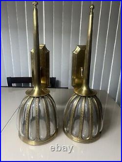 Vintage Bombay Company Brass Wall Sconce Set Of 2 Candle Holder Read Free Ship