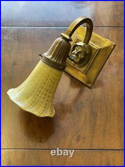 Vintage Brass Monk Wall Sconce