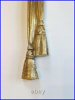 Vintage Brass Rope and Tassel Wall Sconce Candle Holder 24 Hollywood Regency