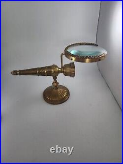 Vintage Brass Sconces Magnifying Candle Set of 2 Hollywood Regency Art Deco