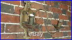 Vintage Brass Wall Sconce Period Candle Holder Wall Light old
