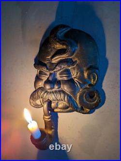 Vintage Bronze Wall Hanging / Ukrainian folk / candlestick / candle holder HYGGE