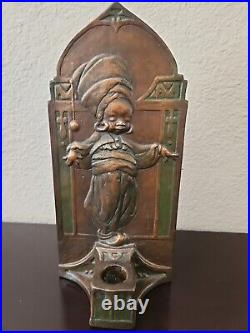 Vintage Bronze Wall Sconce Candle Holder Genie