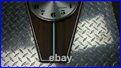 Vintage Bulova Wall Clock C3409 With Matching Candle Stick Holders E3409
