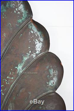 Vintage Candle Wall Sconce Shell Decor Copper Architectural Design Exterior