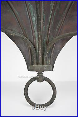 Vintage Candle Wall Sconce Shell Decor Copper Architectural Design Exterior