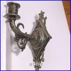 Vintage Cast iron candle wall scones ornate french style