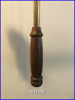 Vintage English Brass Wall Hanging Candlestick Holder, 25 1/4 Tall, 16 Widest