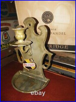 Vintage Falstaff Beer Metal Wall Sconce Candle Holder Union Made Chicago Minnpls