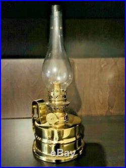 Vintage Gaudard Brass Oil Lamp Wall Mount Made in France