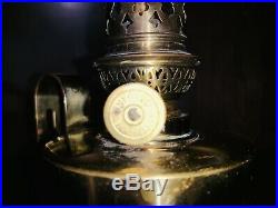 Vintage Gaudard Brass Oil Lamp Wall Mount Made in France
