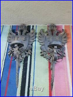 Vintage Gothic Medieval Spanish Revival Wall Mounted Candle Holder