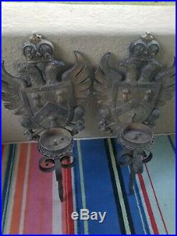 Vintage Gothic Medieval Spanish Revival Wall Mounted Candle Holder