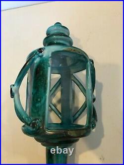 Vintage Hand Painted Italian Ceramic Wall Sconce Candle Holder, 14 T, 5 1/2 W