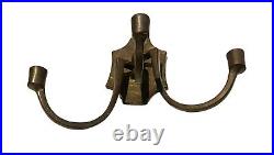 Vintage Heavy Solid Brass 3 Arm Swinging Candelabra Wall Sconce Candle Holder