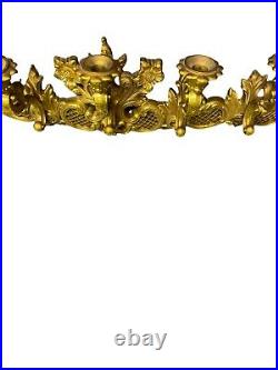 Vintage Hollywood Regency Gold Resin Wall Sconce Candle Holder Dart Ind. 4000