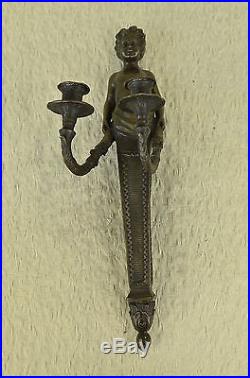 Vintage Hollywood Regency Vitaleh Wall Sconce Candle Holder Bronze/Brass