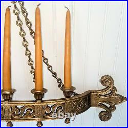 Vintage Homco Dart Gold Gothic Wall Candelabra Candle Holder Sconce Regency