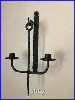 Vintage Iron Wall Sconce candle holder hanging