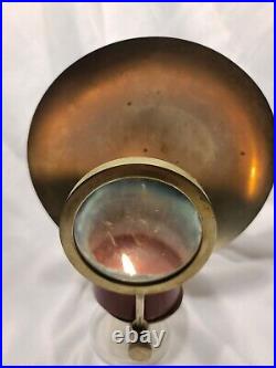 Vintage Medical Optical Candle Wall Sconce Magnifying Glass Parabolic Reflector