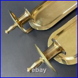 Vintage Mid Century Brass Candle Wall Sconces Set Of 2 Made In Hong Kong
