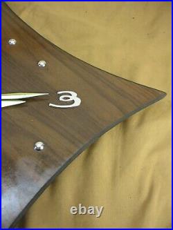Vintage Mid Century Danish Modern Style Wall Clock with Candle Holders Eames Era