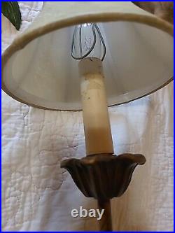 Vintage Monkey Palm Tree Two Light Wall Sconce Electric Candlebrea Set Of 2