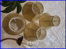 Vintage Monkey Palm Tree Two Light Wall Sconce Electric Candlebrea Set Of 2