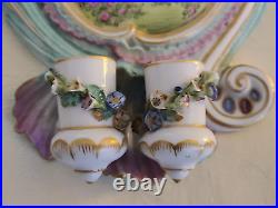 Vintage PAIR OF Wall Mounted MEISSEN CANDLEHOLDERS Sconces approx. 10.5