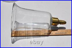 Vintage Pair (2) Brass Wall NO Sconces Candle Holders GLASS SHADES ONLY