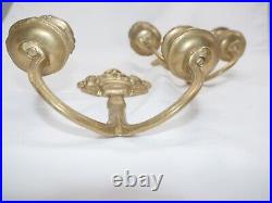 Vintage Pair 2 pcs set of Germany brass sconces wall candle holders