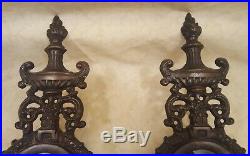 Vintage Pair Brass Bevel Mirror Candle Wall Sconces Beautiful