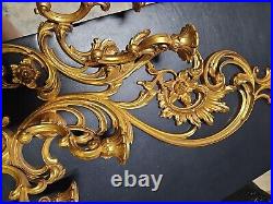 Vintage Pair Of 1978 Syroco Home Interiors #4048 Ornate Gold 5 Arm Wall Sconce