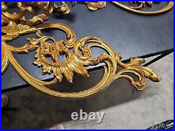 Vintage Pair Of 1978 Syroco Home Interiors #4048 Ornate Gold 5 Arm Wall Sconce