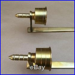 Vintage Pair Of 21 Solid Brass Candle Holder Wall Sconces Home Decoration