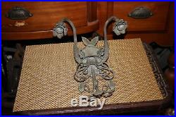 Vintage Shabby Chic Double Arm Wall Sconce Candle Holder Light Fixture-Green