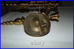 Vintage Solid Brass Wall Sconces 3 Pc. Set Taper Candle Holders