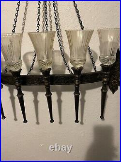Vintage Syraco Gothic Vampire Lair Look 5 Candle Wall Sconce MCM Made In The USA