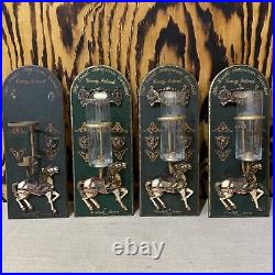 Vintage The Great American Carousel Horse Coney Island Wall Mount Candle Holders