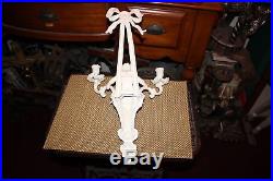 Vintage Victorian Style Angel Cherub Double Arm Wall Sconce Candle Holder-#1