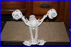 Vintage Victorian Style Angel Cherub Double Arm Wall Sconce Candle Holder-#2