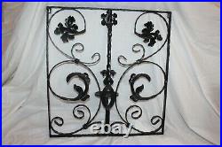 Vintage Victorian Style Wrought Iron Metal Wall Mounted Candle Holder Scrolls
