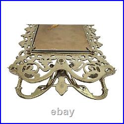 Vintage Victorian Wall Mirror Candle Sconce Gold Brass Virginia Metalcrafters