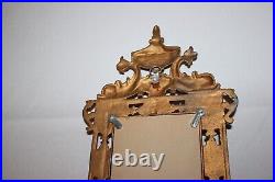 Vintage Victorian candle sconce mirror candle brass bronze dolphin koi fish set