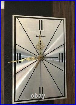 Vintage Wall Clock & Candle Holders Floating Panel Verichron MID Century MCM