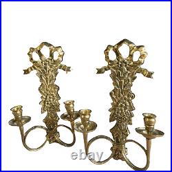 Vintage Wall Mount Candelabra Candle Holder- 2 bundle