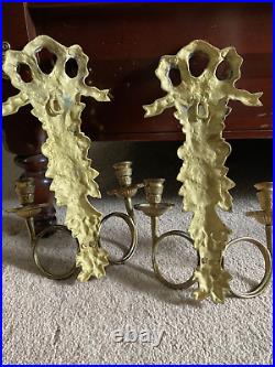 Vintage Wall Mount Candelabra Candle Holder- 2 bundle