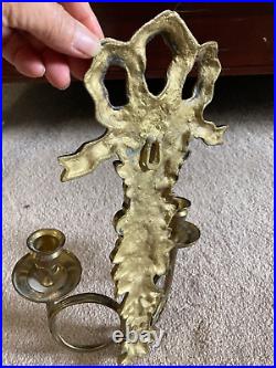 Vintage Wall Mount Candelabra Candle Holder- 2 bundle